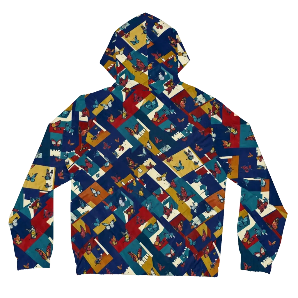 Monarch Mosaic on Women's Full-Zip Hoodie — Back