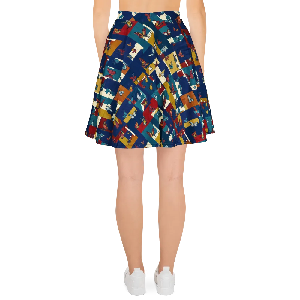 Monarch Mosaic on Skater Skirt — Back