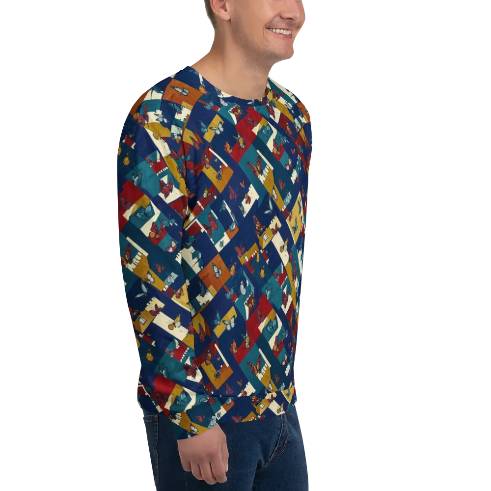 Monarch Mosaic on Sweatshirt — Right Front