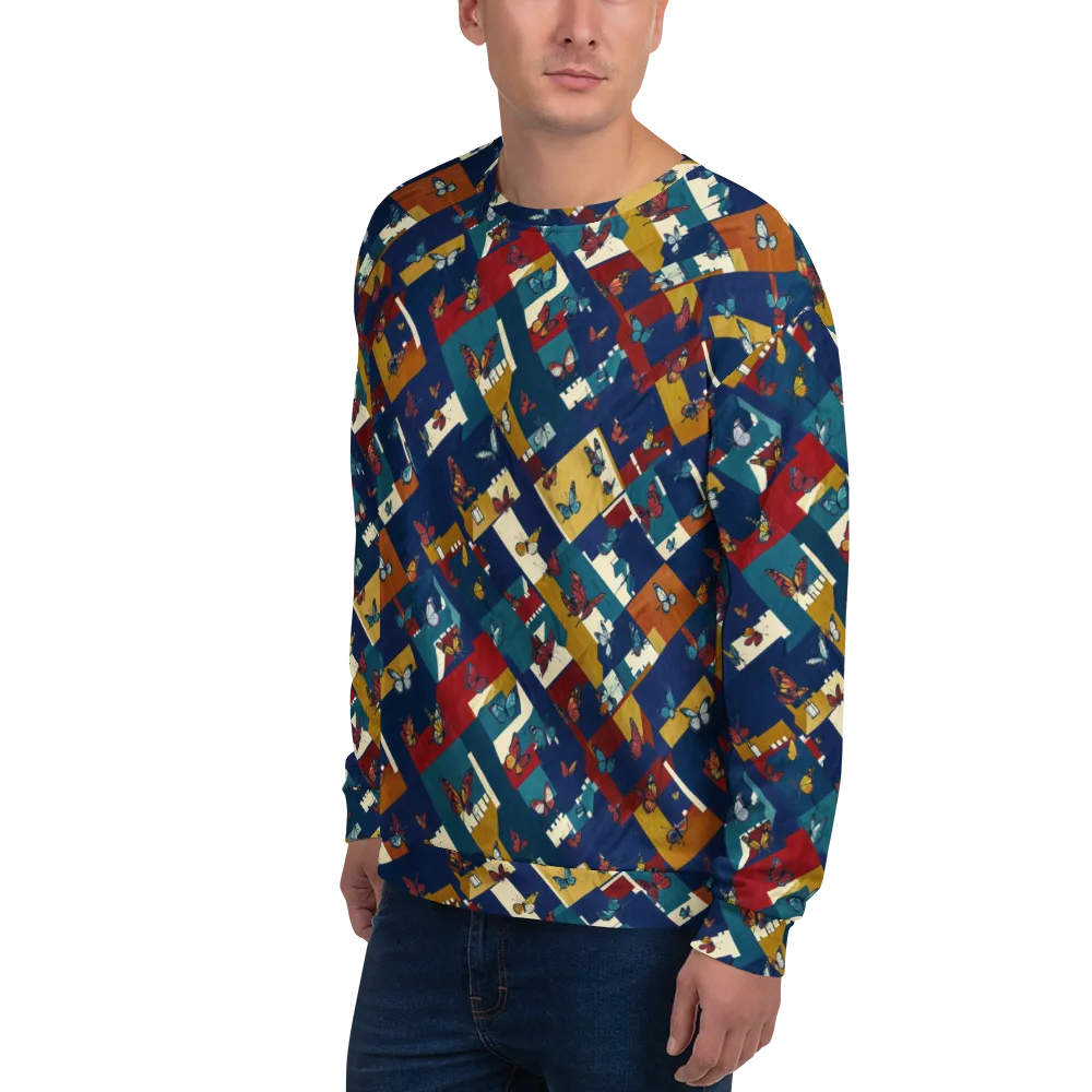 Monarch Mosaic on Sweatshirt — Left Front