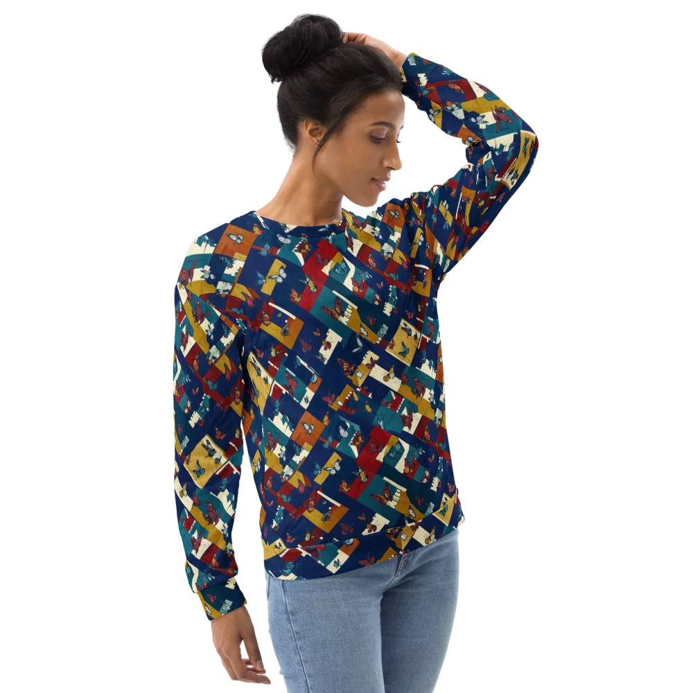 Monarch Mosaic on Sweatshirt — Right Front