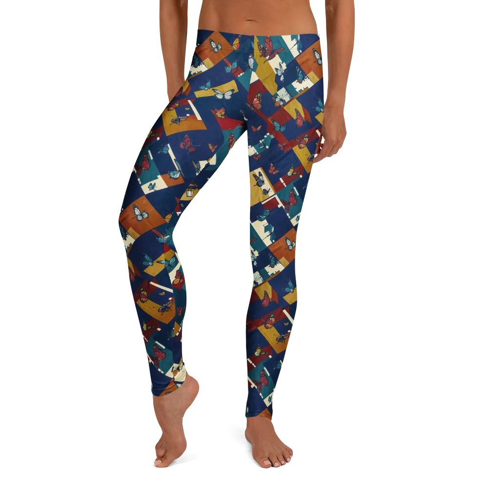 Monarch Mosaic on Leggings — Front