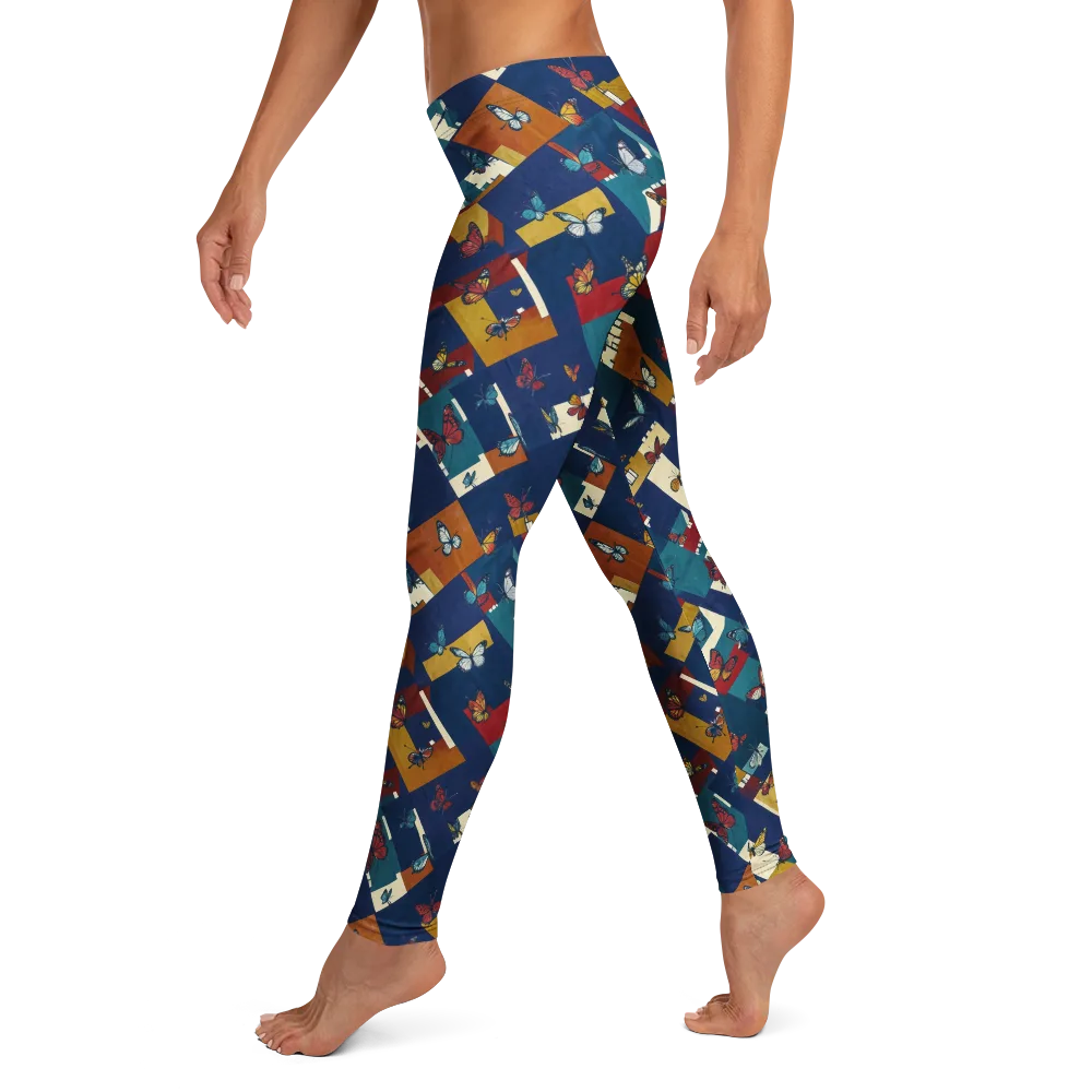 Monarch Mosaic on Leggings — Left