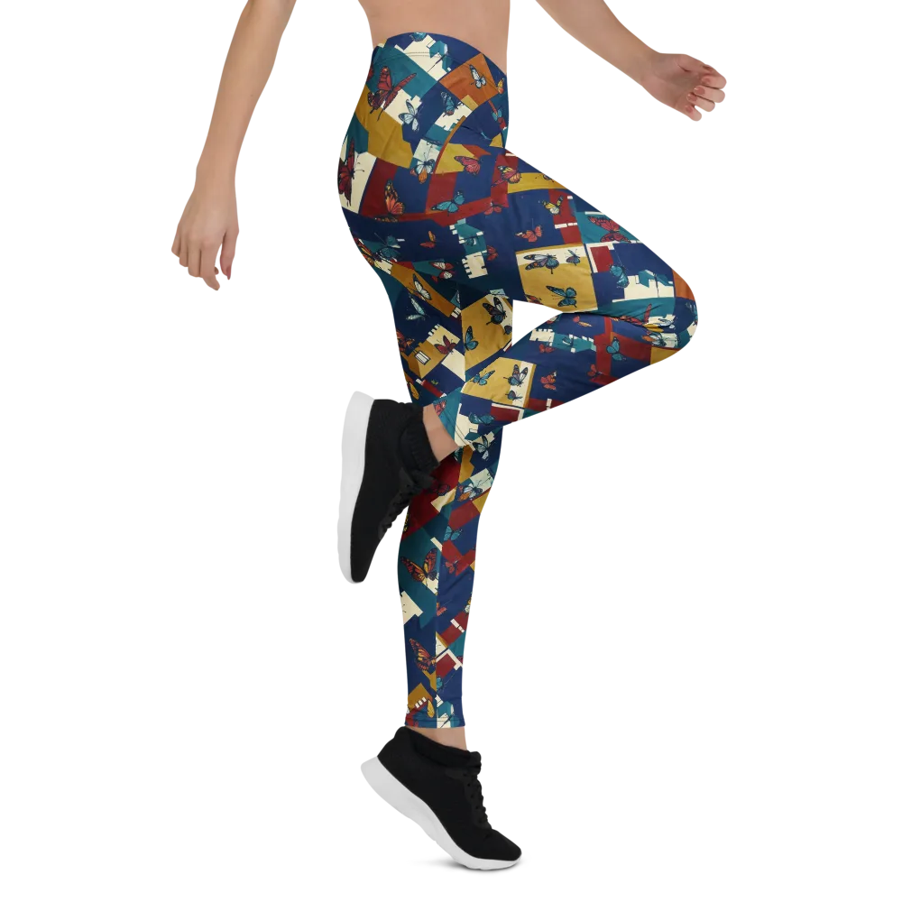 Monarch Mosaic on Leggings — Right