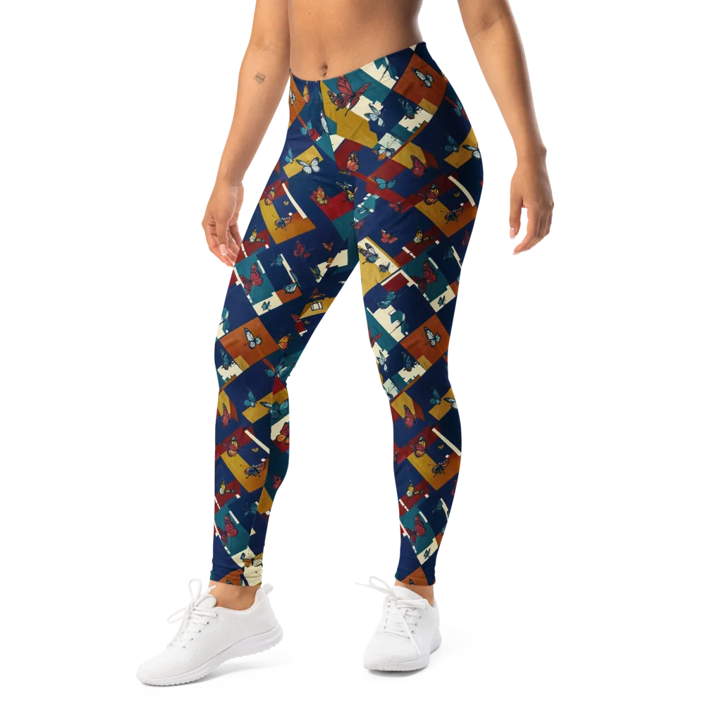 Monarch Mosaic on Leggings — Left Front