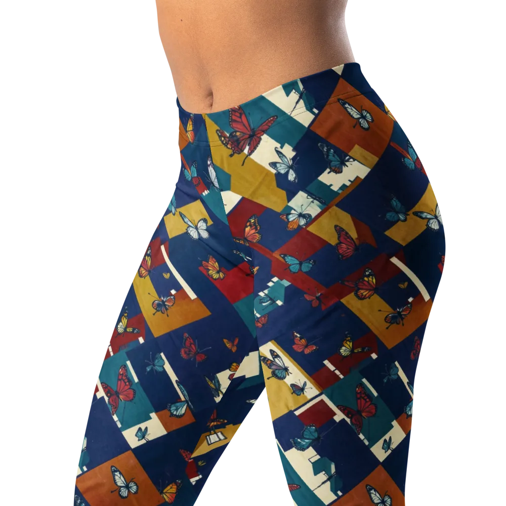 Monarch Mosaic on Leggings — Left Front