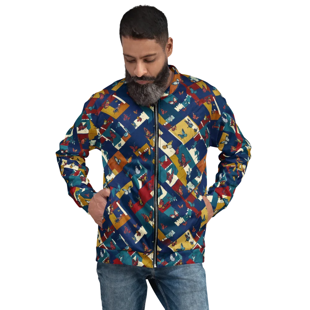 Monarch Mosaic on Bomber Jacket — Front