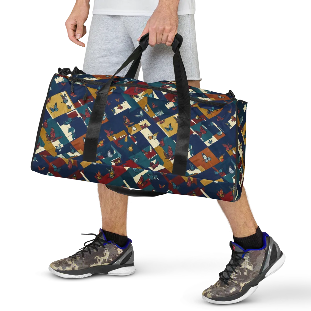Monarch Mosaic on Duffle Bag — Front