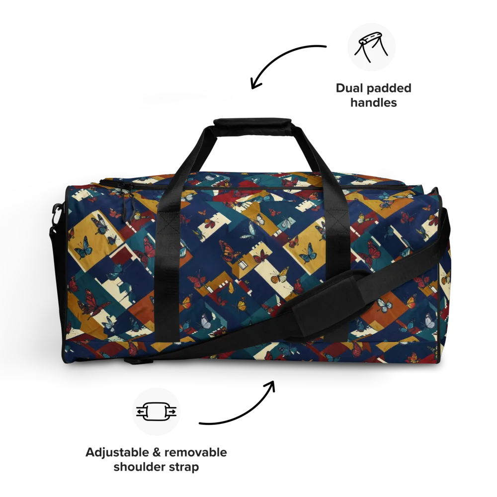 Monarch Mosaic on Duffle Bag — Front