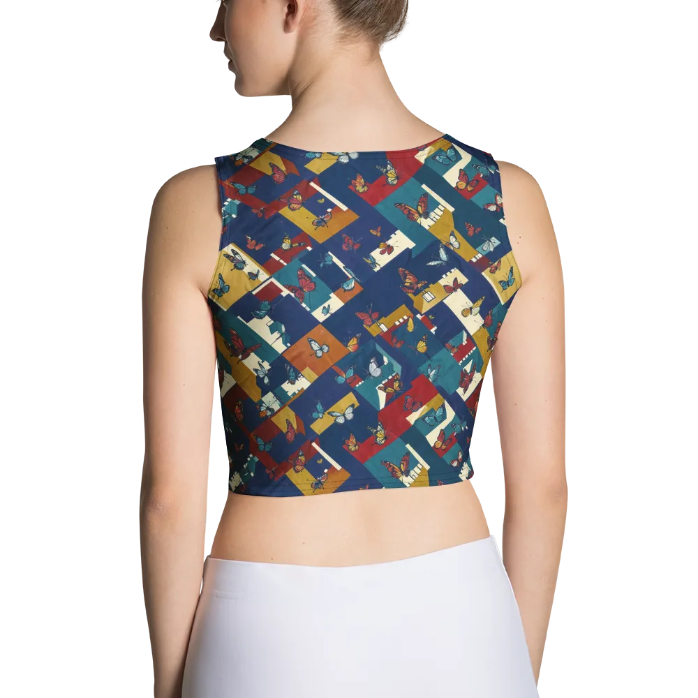 Monarch Mosaic on Crop Top — Back