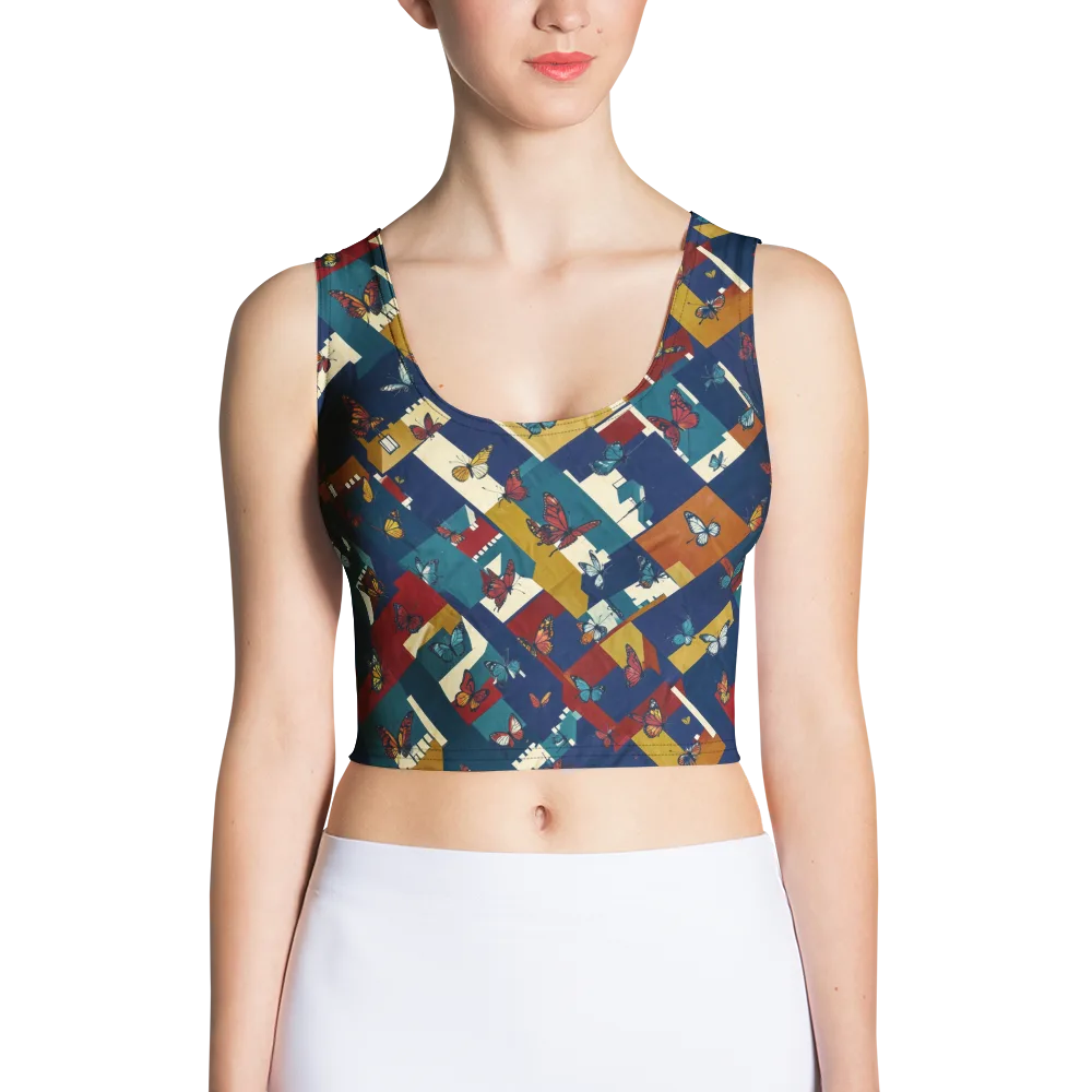 Monarch Mosaic on Crop Top — Front