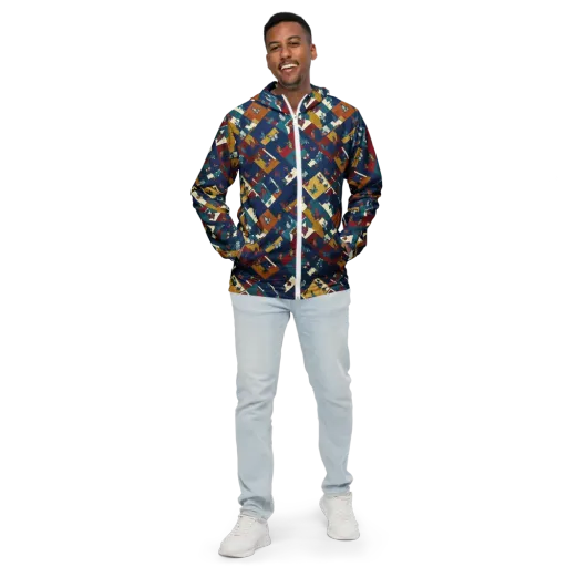 Monarch Mosaic on a Men's Windbreaker