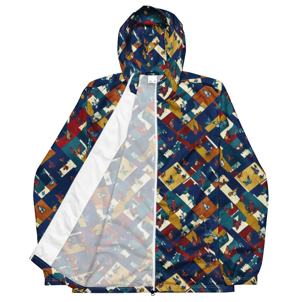 Monarch Mosaic on Men's Windbreaker — Front