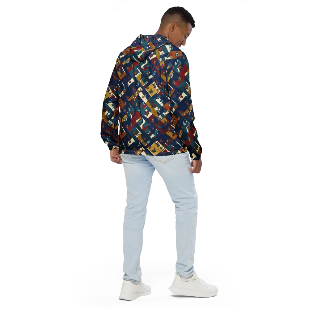 Monarch Mosaic on Men's Windbreaker — Back