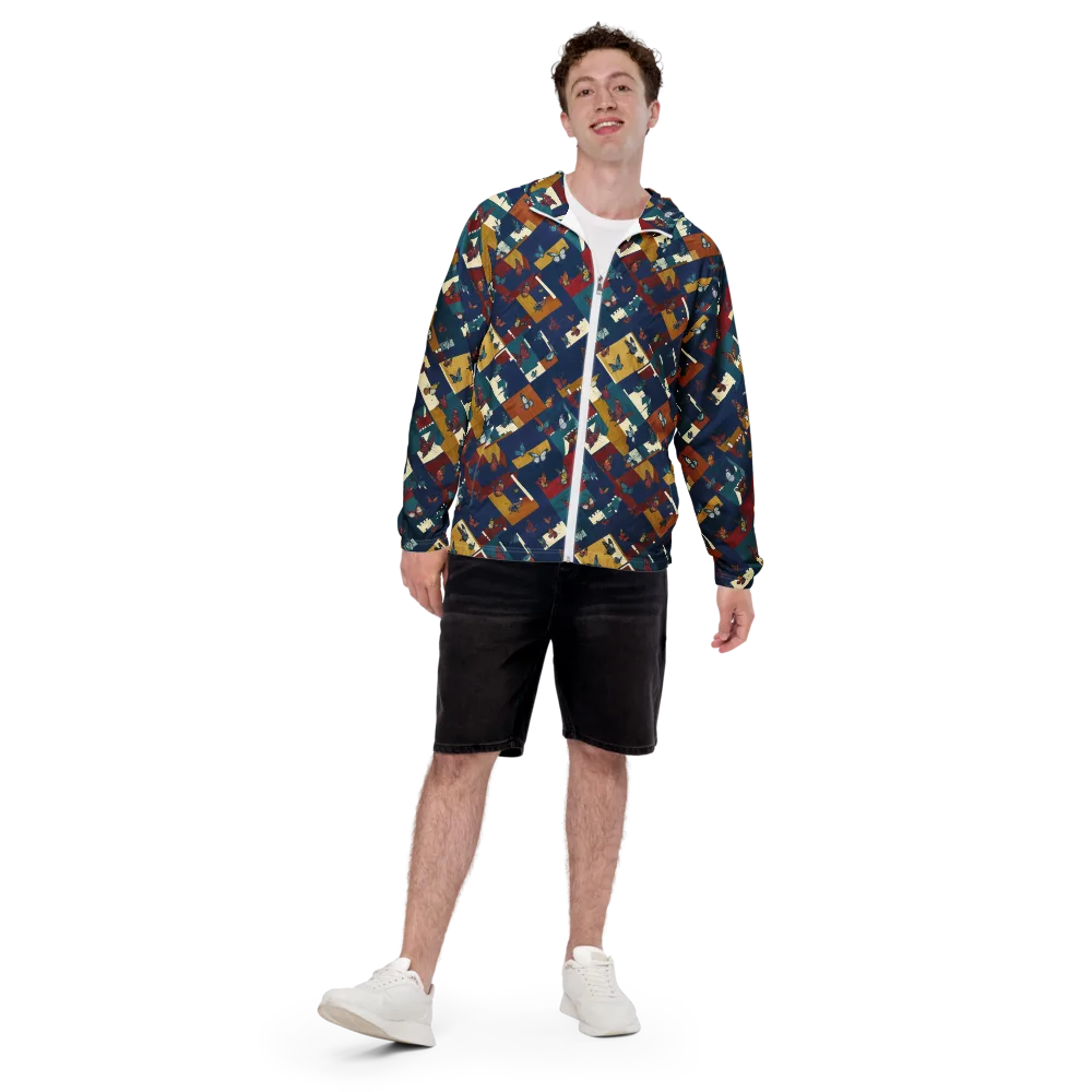 Monarch Mosaic on Men's Windbreaker — Front