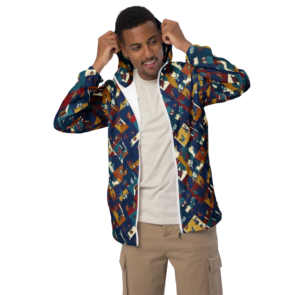 Monarch Mosaic on Men's Windbreaker — Front