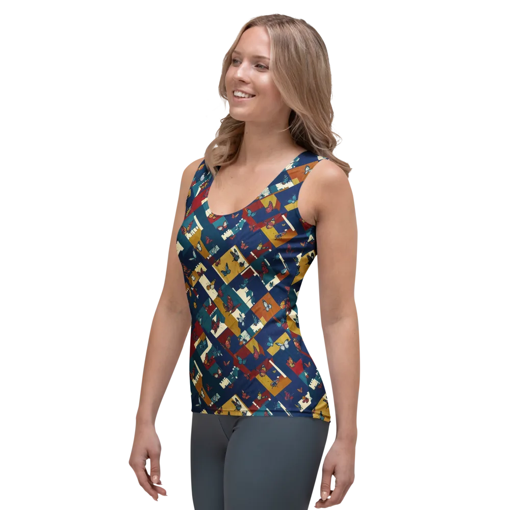 Monarch Mosaic on Women's Tank Top — Left Front