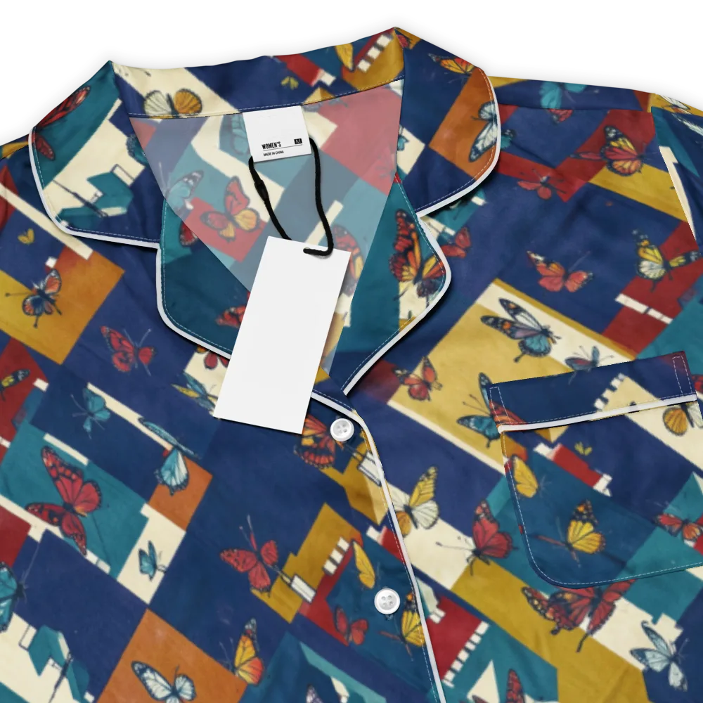 Monarch Mosaic on Women's Short Sleeve Pajama Top — Product details