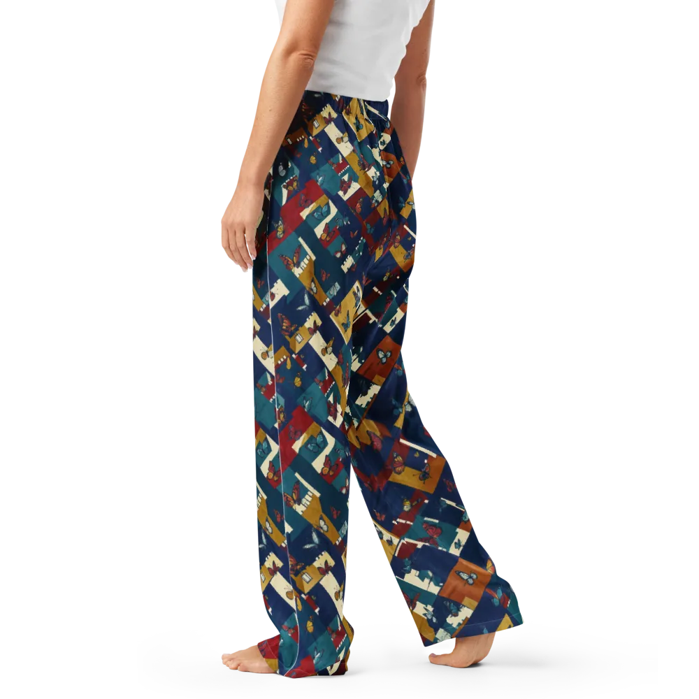 Monarch Mosaic on Women's Pajama Pants — Left
