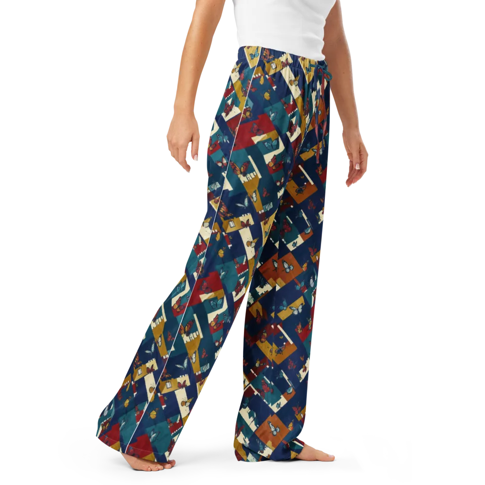 Monarch Mosaic on Women's Pajama Pants — Right Front