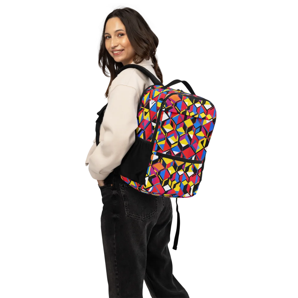 Primary Cubes on Utility Backpack — Back