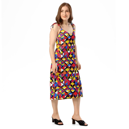 Primary Cubes on a Slip Dress
