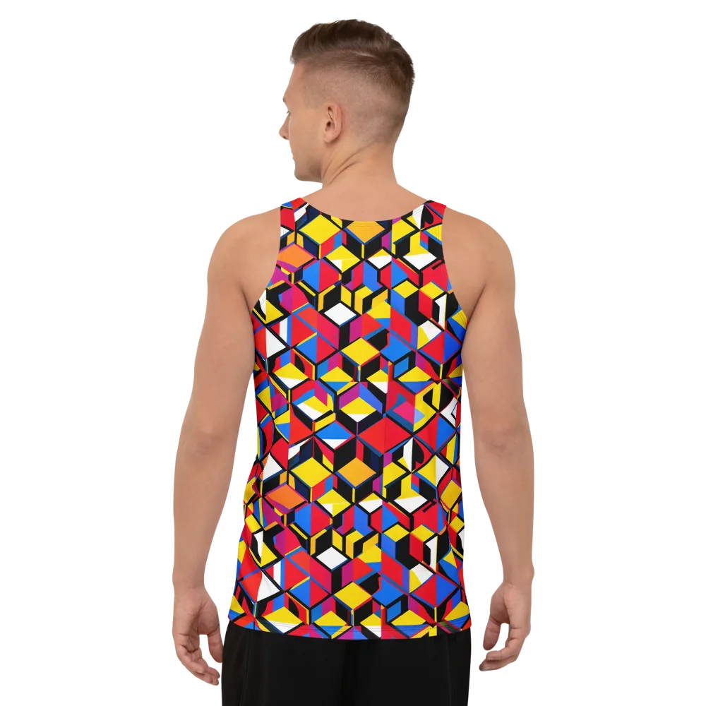 Primary Cubes on Men's Tank Top — Back