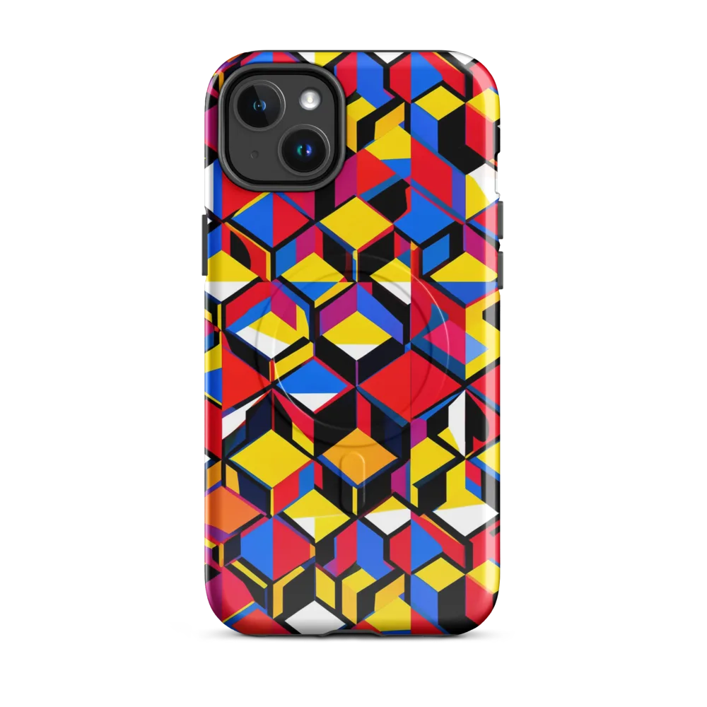 Primary Cubes on MagSafe Tough Case for iPhone® — Front