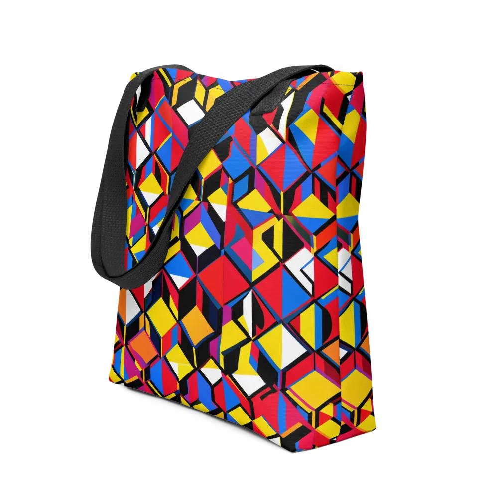 Primary Cubes on Tote Bag — Front