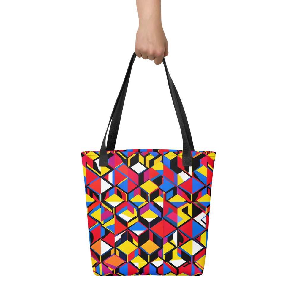 Primary Cubes on Tote Bag — Front
