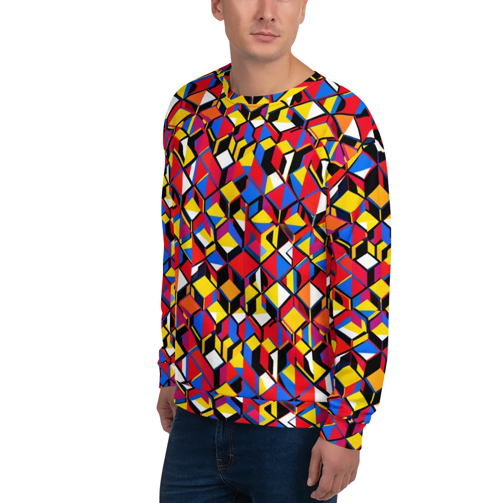 Primary Cubes on Sweatshirt — Left Front