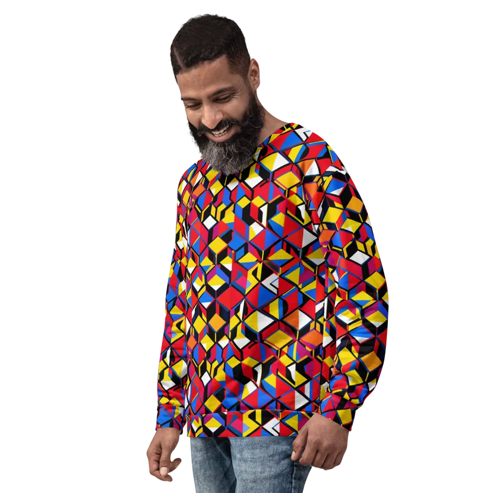 Primary Cubes on Sweatshirt — Left Front