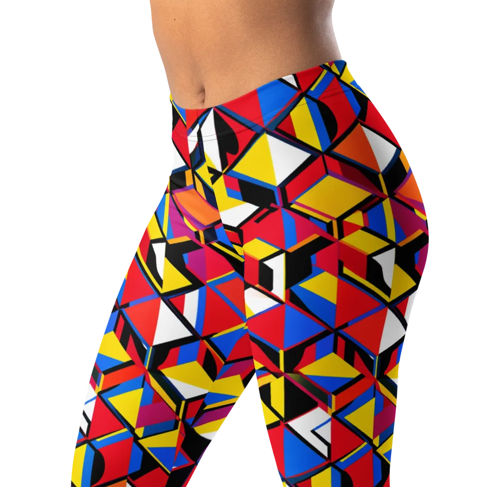 Primary Cubes on Leggings — Left Front