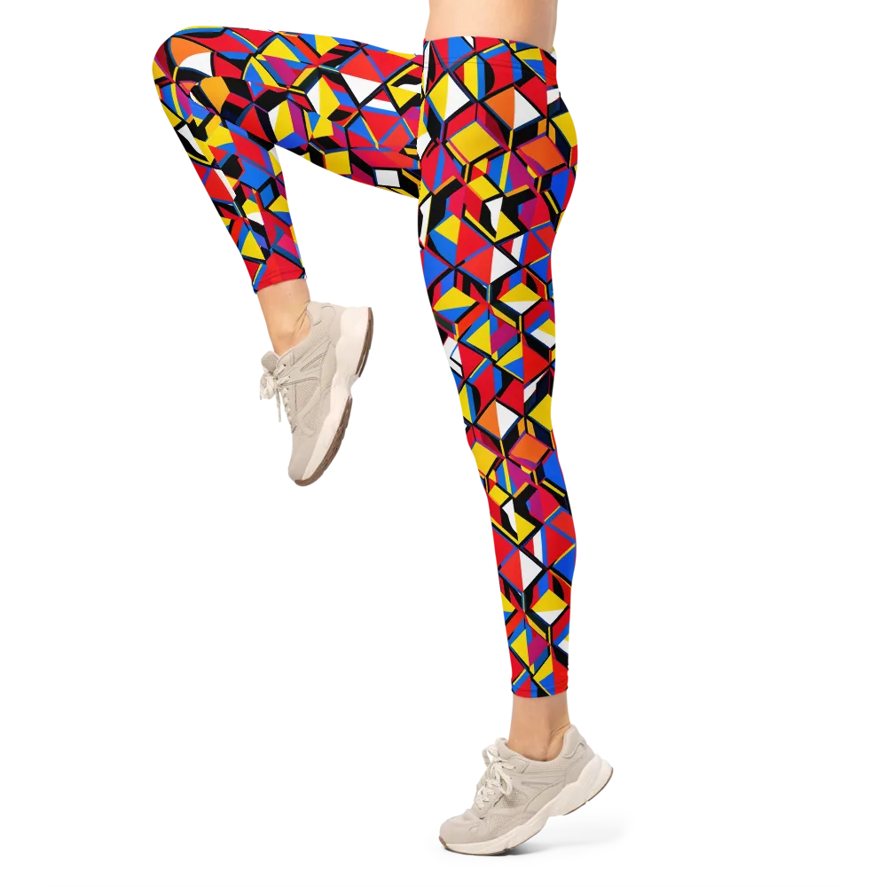 Primary Cubes on Leggings — Left