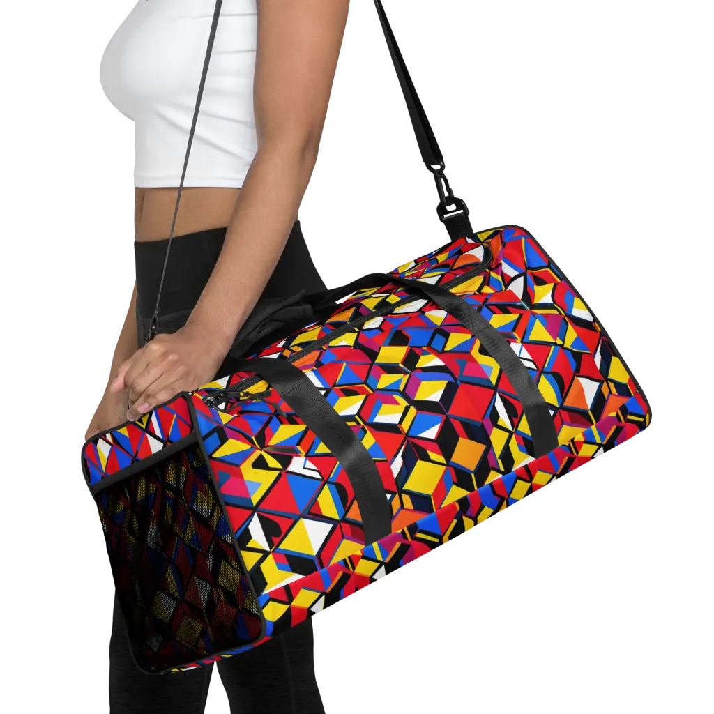 Primary Cubes on Duffle Bag — Front