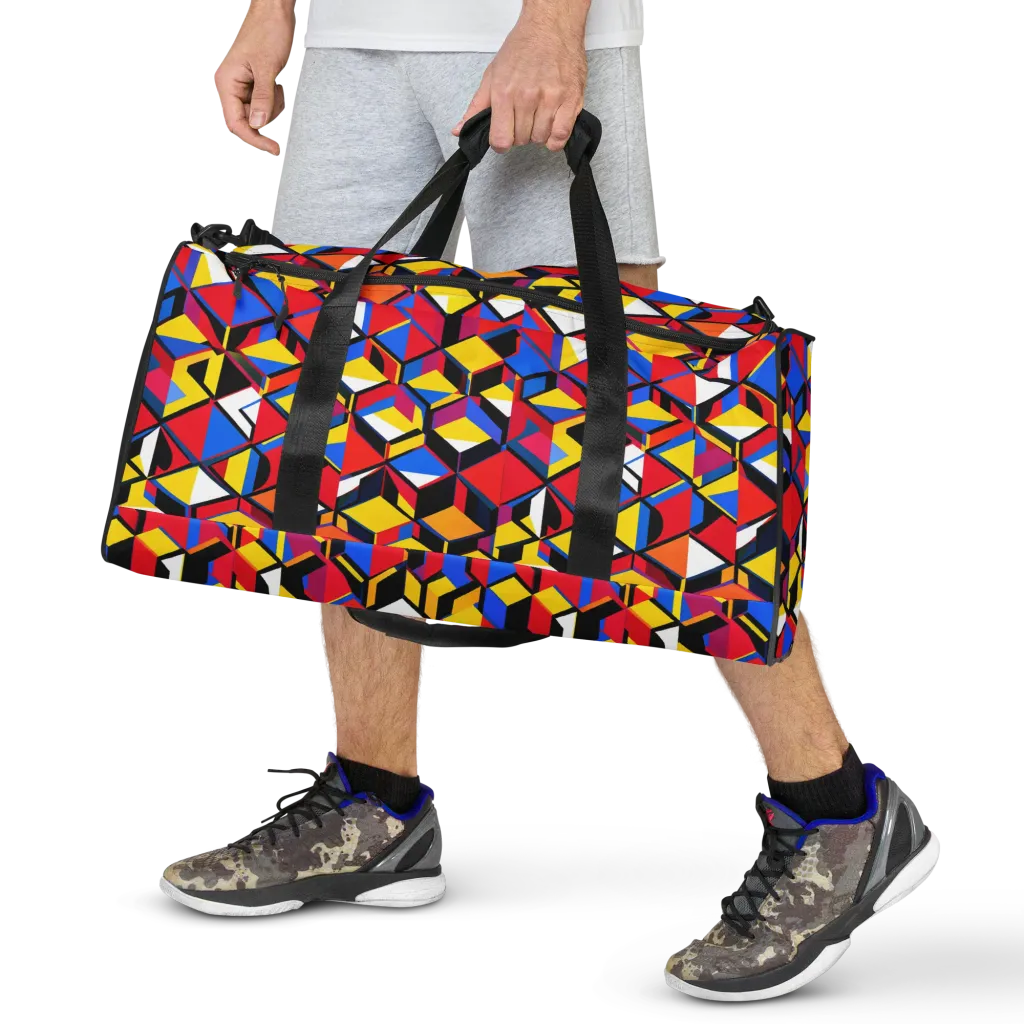 Primary Cubes on Duffle Bag — Front