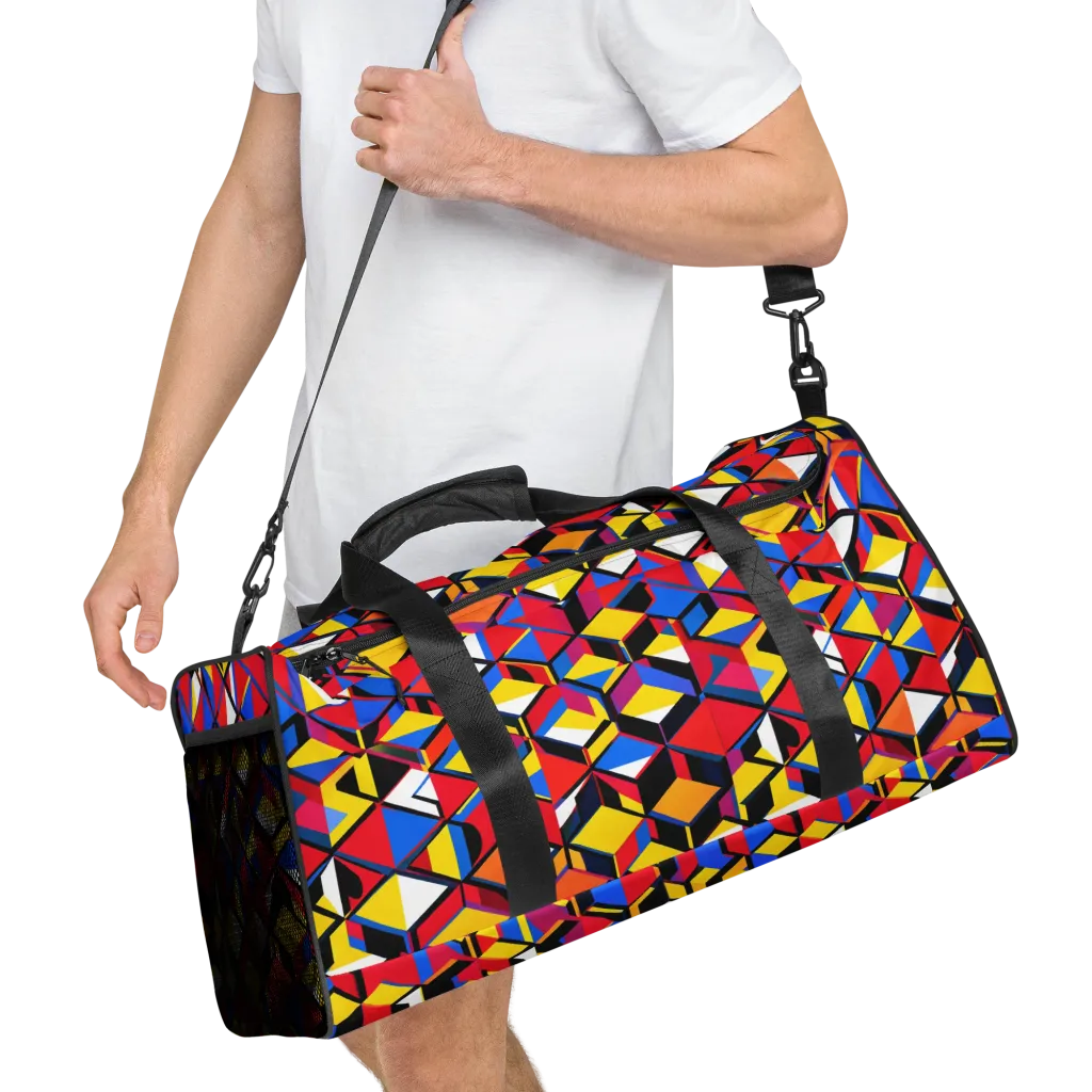 Primary Cubes on Duffle Bag — Right Front