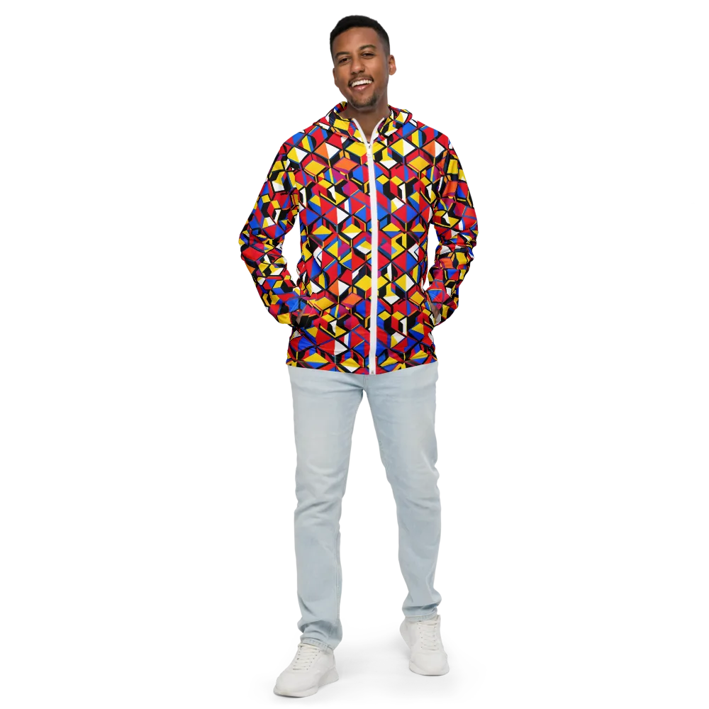 Primary Cubes on Men's Windbreaker — Front