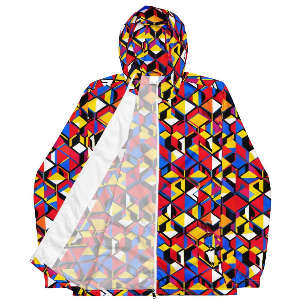 Primary Cubes on Men's Windbreaker — Front