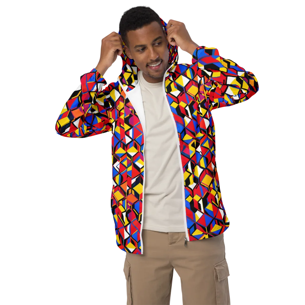 Primary Cubes on Men's Windbreaker — Front