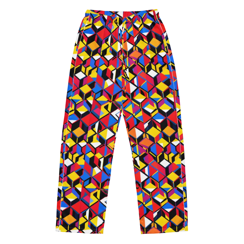 Primary Cubes on Women's Pajama Pants — Front