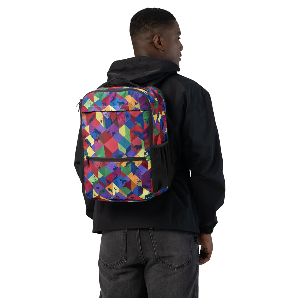 Prismatic Safari on Utility Backpack — Back
