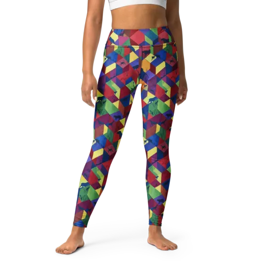 Prismatic Safari on a Yoga Leggings