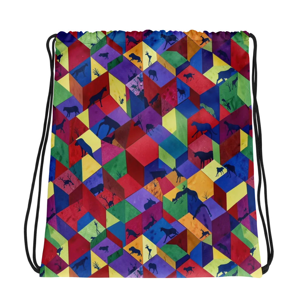 Prismatic Safari on Drawstring Bag — Photo
