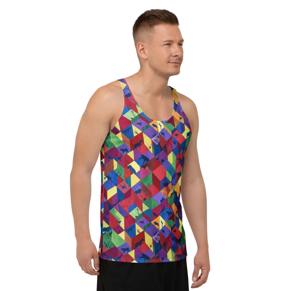 Prismatic Safari on Men's Tank Top — Right Front