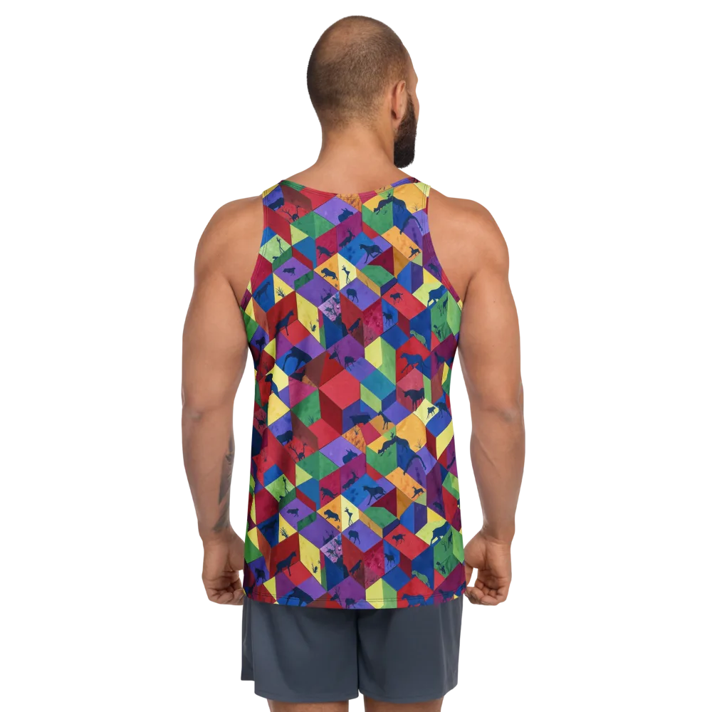 Prismatic Safari on Men's Tank Top — Back