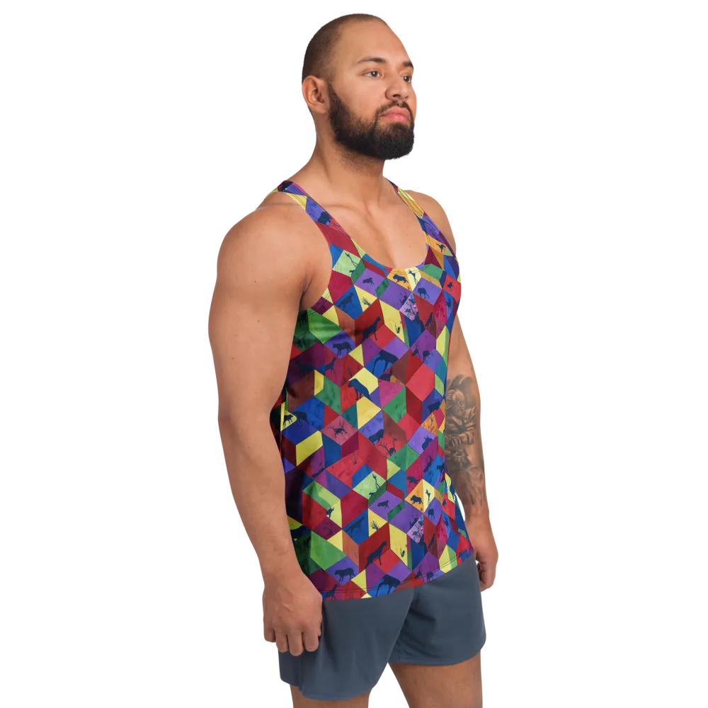Prismatic Safari on Men's Tank Top — Right Front
