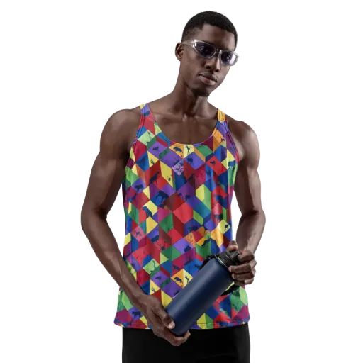 Prismatic Safari on a Men's Tank Top