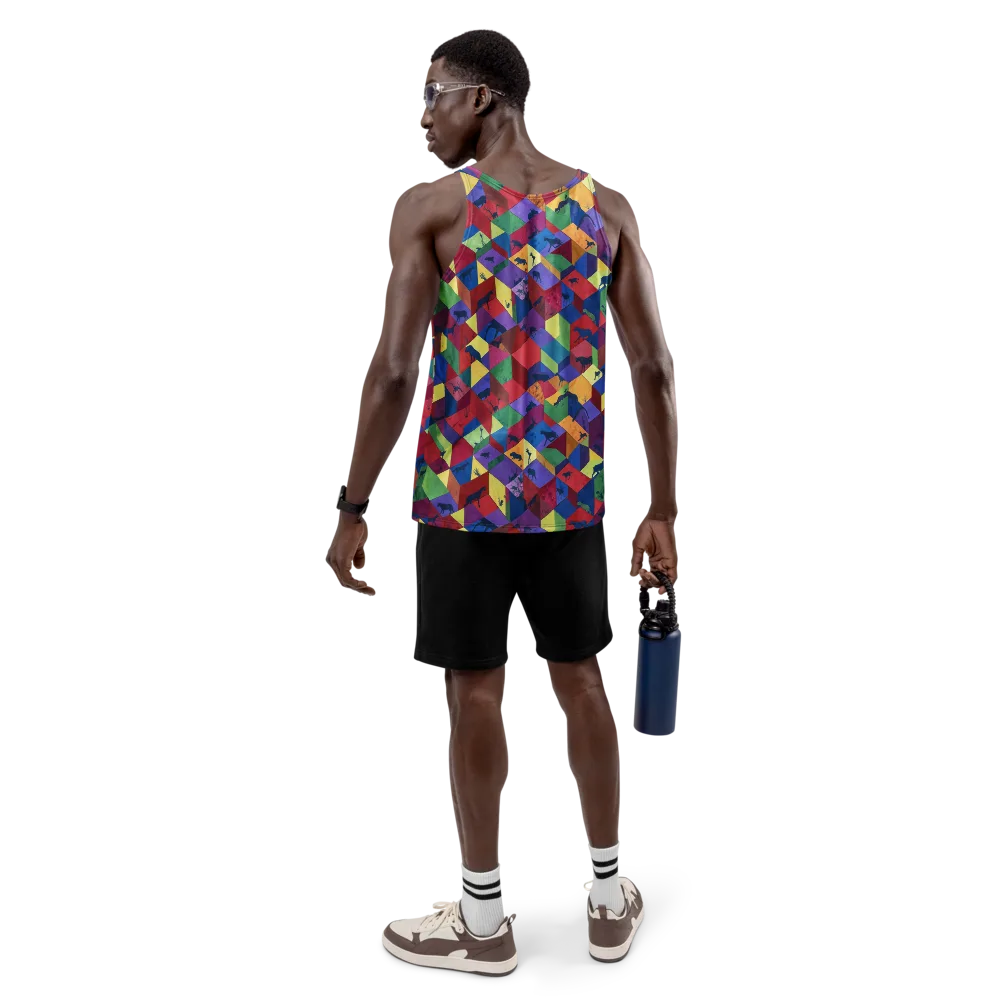 Prismatic Safari on Men's Tank Top — Back