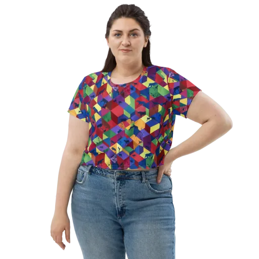 Prismatic Safari on a Crop Tee